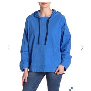 FRAME DENIM CINCHED HOODED WINDBREAKER SIZE SMALL